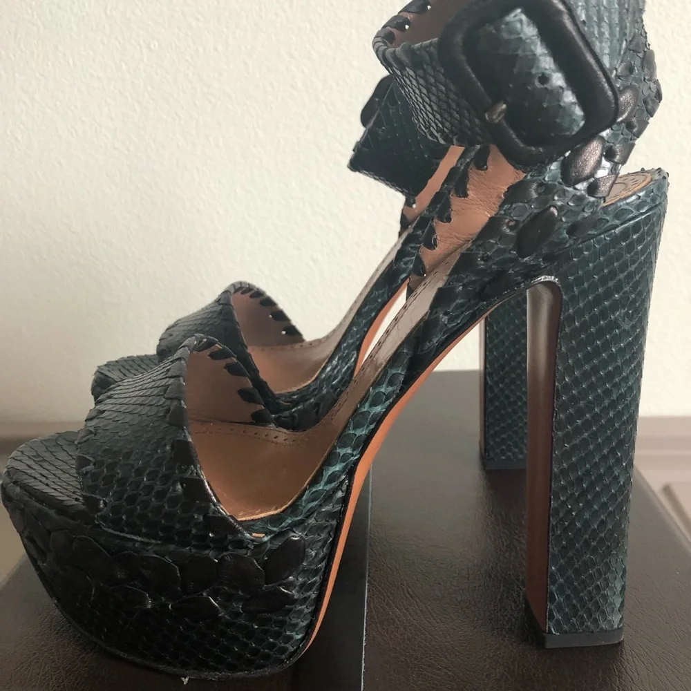 Alaia Python Platform Sandals 39 Worn Once